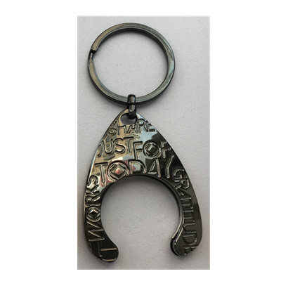 BLACK KEYCHAIN MEDALLION HOLDER